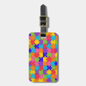 autisme puzzel bagagelabel (Voorkant verticaal)