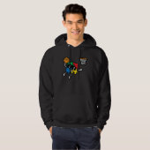 Autisme Puzzel Basketbal Dunk Awareness Peuter Jon Hoodie (Voorkant volledig)