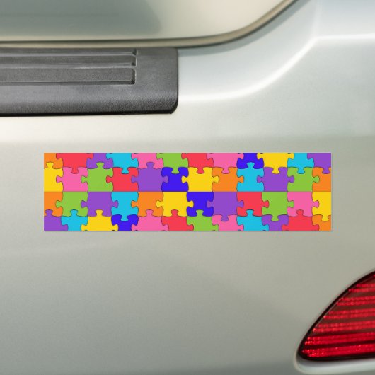 autisme puzzel bumpersticker (Op auto)