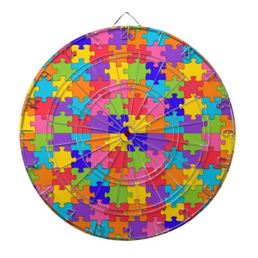 autisme puzzel dartbord (Voorkant)
