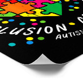 Autisme-puzzel hart liefde ondersteuning bewustzij poster (Hoek)