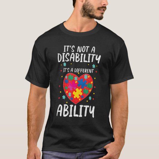 Autisme Puzzel Het Is Geen Beperking Het Is Ander T-shirt (Voorkant)