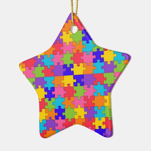 autisme puzzel keramisch ornament (Links)