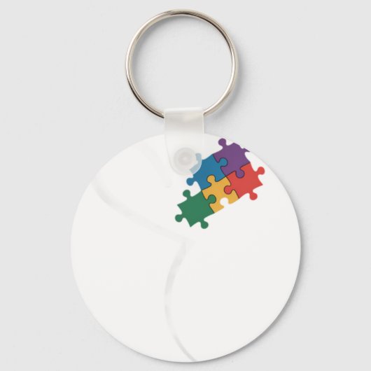 Autisme Puzzel Liefde Autisme Bewustzijn Sleutelhanger (Voorkant)