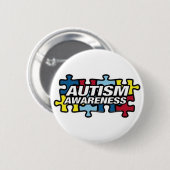 autisme-puzzel-magneet ronde button 5,7 cm (Voorkant /achterkant)