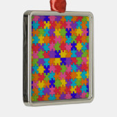autisme puzzel metalen ornament (Rechts)