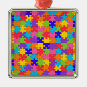 autisme puzzel metalen ornament