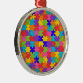 autisme puzzel metalen ornament (Rechts)