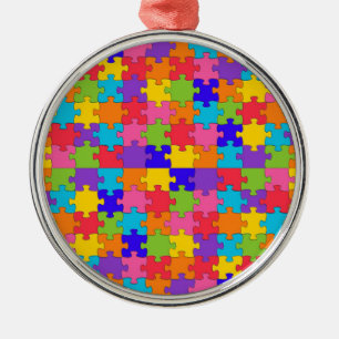 autisme puzzel metalen ornament