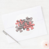 "Autisme puzzel: niet spreken" Ronde Sticker (Envelop)