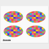 autisme puzzel ovale sticker (Vel)