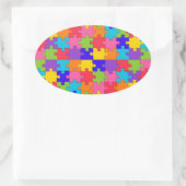 autisme puzzel ovale sticker (Tas)