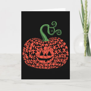 Autisme Puzzel Pompoen Halloween Autisme Mannen Vr Kaart