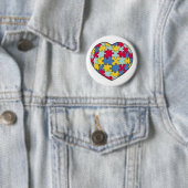 Autisme puzzel ronde button 5,7 cm (In situ)