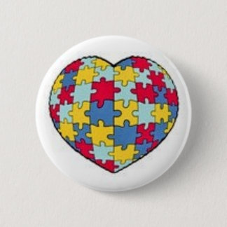 Autisme puzzel ronde button 5,7 cm