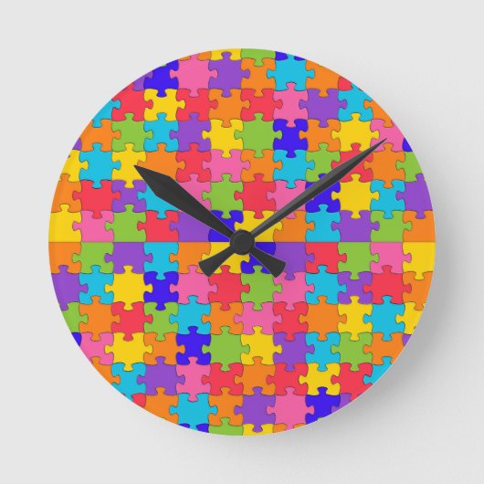 autisme puzzel ronde klok (Voorkant)