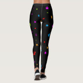 Autisme Puzzel Stukken op ZWART Leggings (Achterkant)