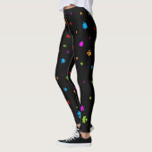 Autisme Puzzel Stukken op ZWART Leggings (Links)