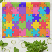 autisme puzzel theedoek (Gevouwen)