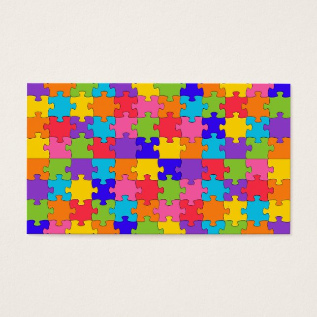autisme puzzel visitekaartjes (Voorkant)