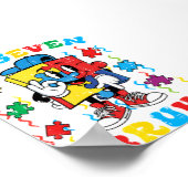 Autisme Puzzel Zes Zeven 67 Bru Poster (Hoek)