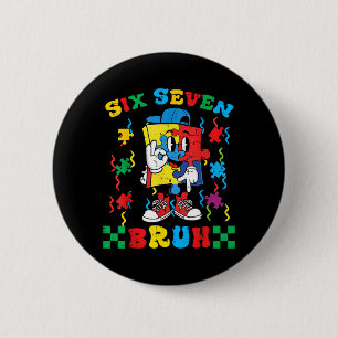 Autisme Puzzel Zes Zeven 67 Bruh Bewustzijn 6 7 Jo Ronde Button 5,7 Cm