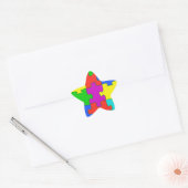 Autisme puzzelliefde ster sticker (Envelop)