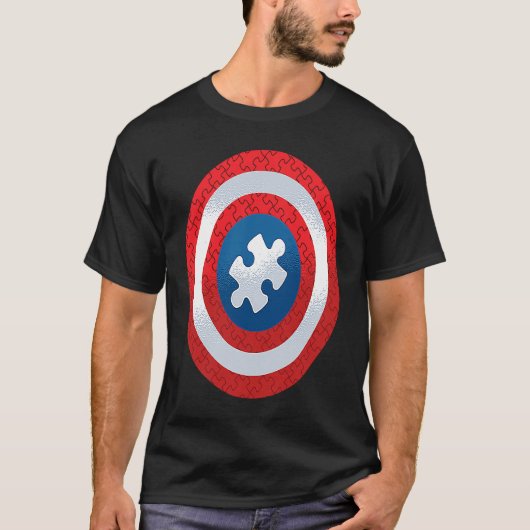 Autisme Puzzelstuk Schild T-shirt (Voorkant)