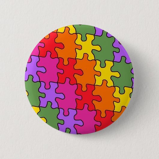 autisme puzzelstukjes 33 ronde button 5,7 cm (Voorkant)