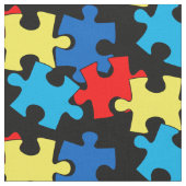 Autisme puzzelstukjes stof (Close Up)