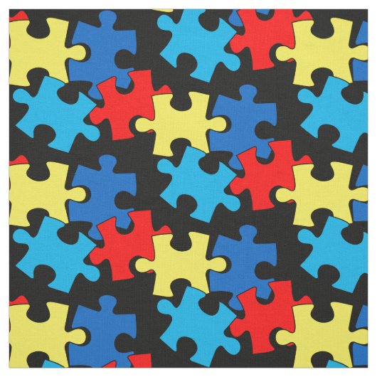 Autisme puzzelstukjes stof (Swatch)