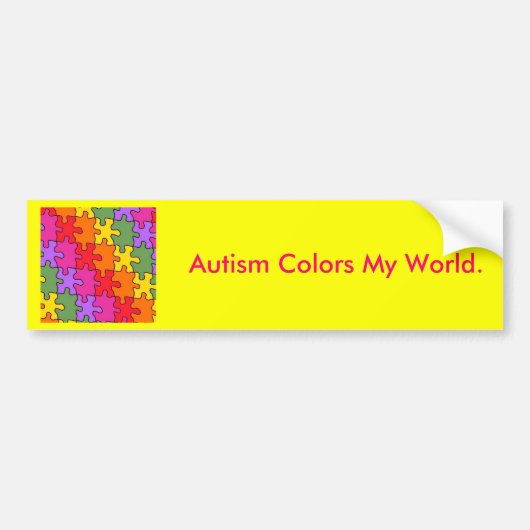 autisme puzzelstukken 33 bumpersticker (Voorkant)