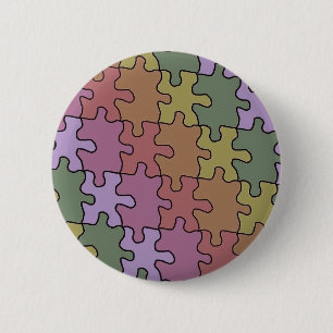 autisme puzzelstukken 35 ronde button 5,7 cm