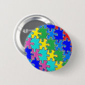 autisme puzzelstukken 40 ronde button 5,7 cm (Voorkant /achterkant)