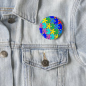 autisme puzzelstukken 40 ronde button 5,7 cm (In situ)