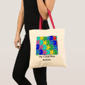 autisme puzzelstukken 40 tote bag (Voorkant (product))