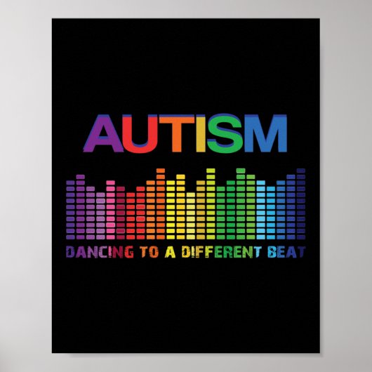 Autisme Puzzle Autism Awareness Dans to a Diffre Poster (Voorkant)