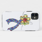 Autisme Puzzle Awareness Ribbon and Flower Case-Mate iPhone Case (Achterkant (horizontaal))
