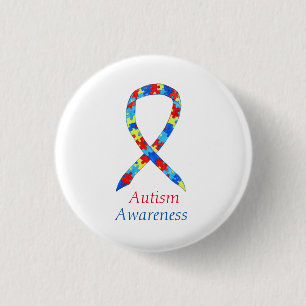 Autisme Puzzle Awareness Ribbon Custom Pins Ronde Button 3,2 Cm