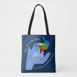 Autisme — Puzzle Bird Release Tote Bag