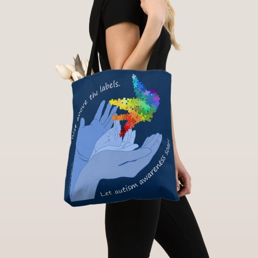 Autisme — Puzzle Bird Release Tote Bag (Dichtbij)