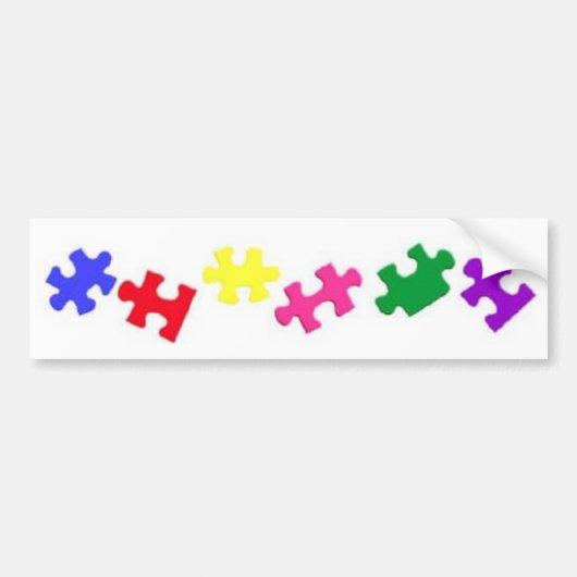 Autisme puzzle Bumpersticker (Voorkant)