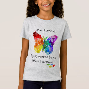 Autisme Puzzle Butterfly wanneer ik ontwerp opkwee T-shirt