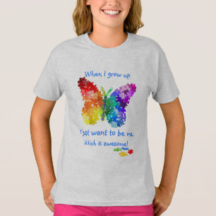 Autisme Puzzle Butterfly wanneer ik ontwerp opkwee T-shirt