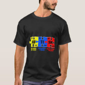 Autisme Puzzle Chemical Element Autisme Awareness T-shirt (Voorkant)