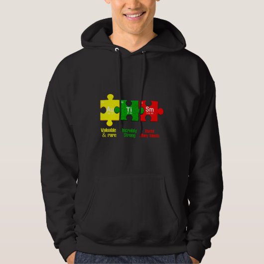 Autisme Puzzle Chemistry Time Table Elements Autis Hoodie (Voorkant)