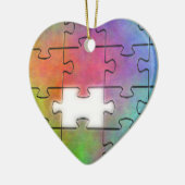 Autisme Puzzle - Heart Ornament (Links)
