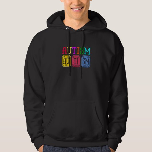 Autisme Puzzle Periodic Table Elements Au Hoodie (Voorkant)
