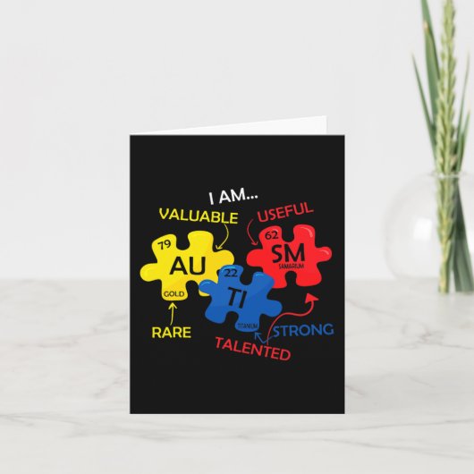 Autisme Puzzle Periodic Table Elements Mo Kaart (Voorkant)