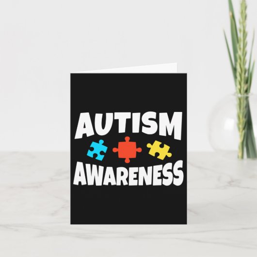 Autisme — Puzzle Piece Autistic Support Kaart (Voorkant)